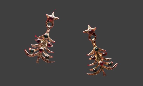 Christmas tree earrings