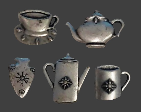 Coffee a nd Tea break creative metal buttons