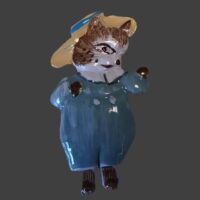 Hand-painted enameled Peter Rabbit Collection Tom Kitten Pin. 1976. Signed JHB vintage costume jewelry and buttons (1969-2014)