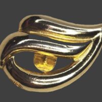 Leaf design gold tone scarf clip