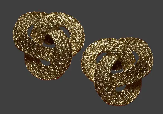 Rope texture gold tone shoe clips
