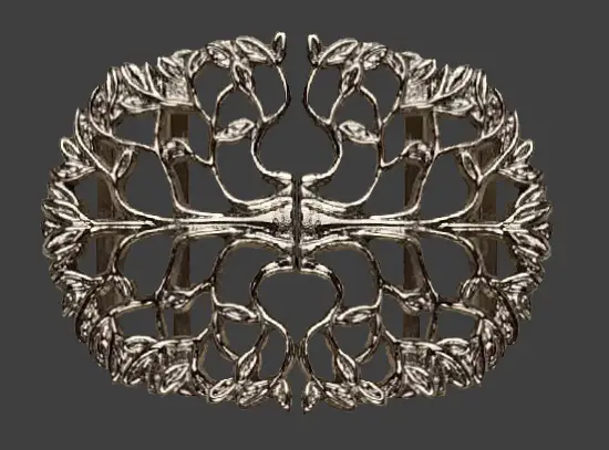Tree of life silver tone belt buckle. Made in Japan for JHB International