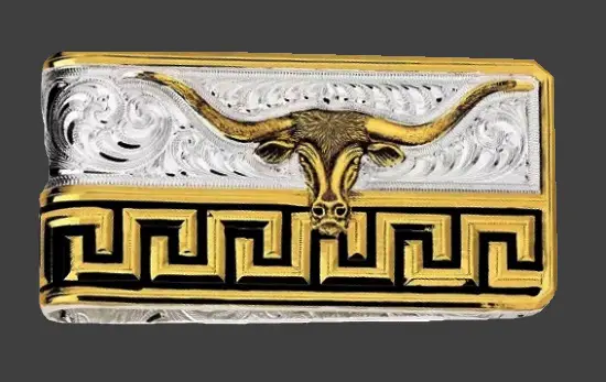 Sunrise Mesa Longhorn gold and silver Money Clip